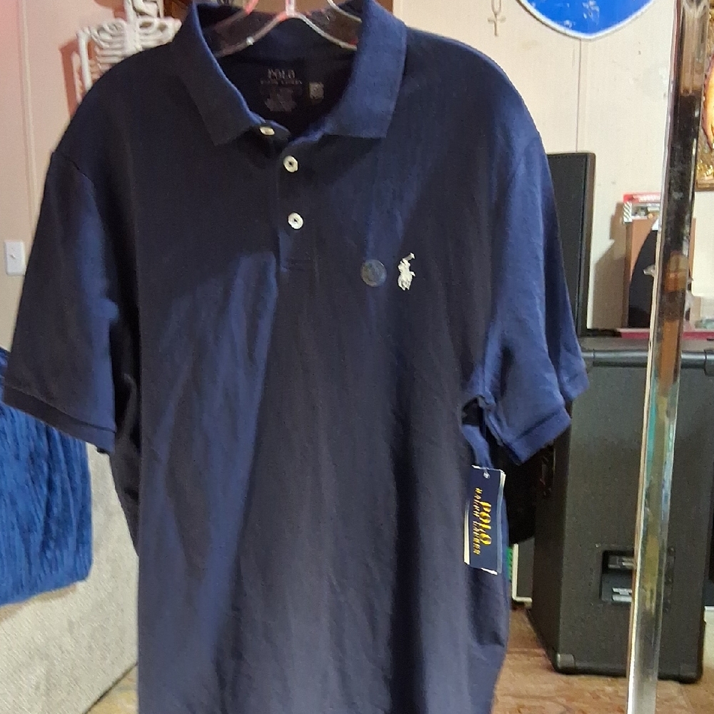 Polo by Ralph Lauren Men's Dark Blue Polo Shirt